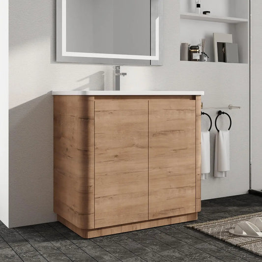 36 inch Bathroom Vanity with Sink, 36" Freestanding Bathroom Cabinet Combo, Modern Floor Standing Storage Vanity, Customized