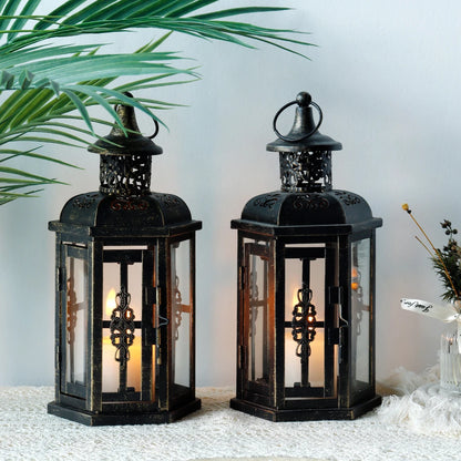 Vintage Nordic Candle Holder, Hanging Lantern