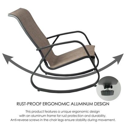 Outdoor Contemporary Patio Rocking Sling Chair