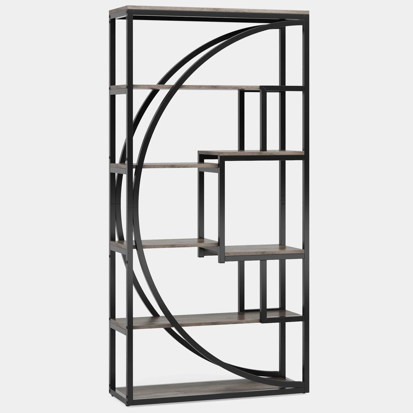 Tribesigns Bookshelf, Industrial 5-Tier Etagere Bookcase