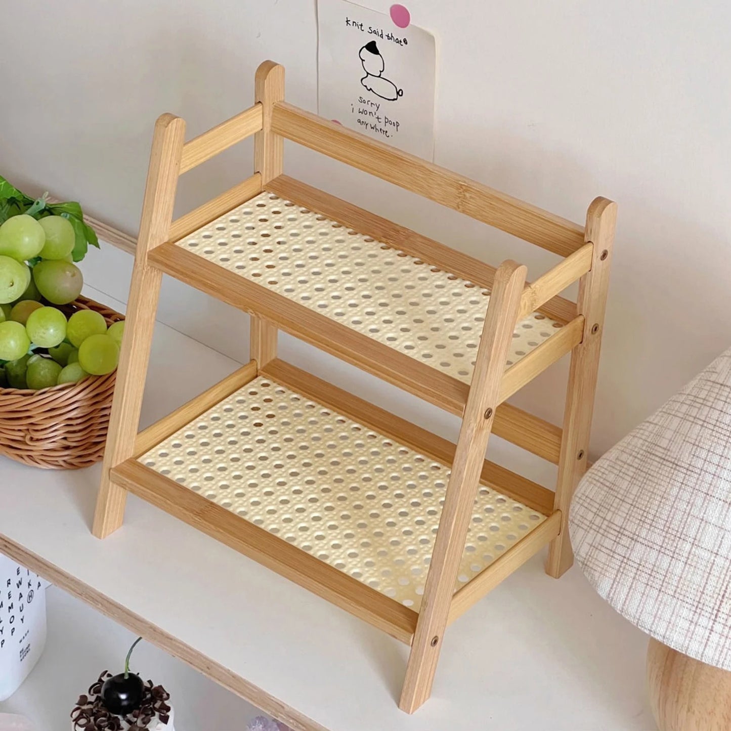 Double Layer Desktop Organizer Shelf