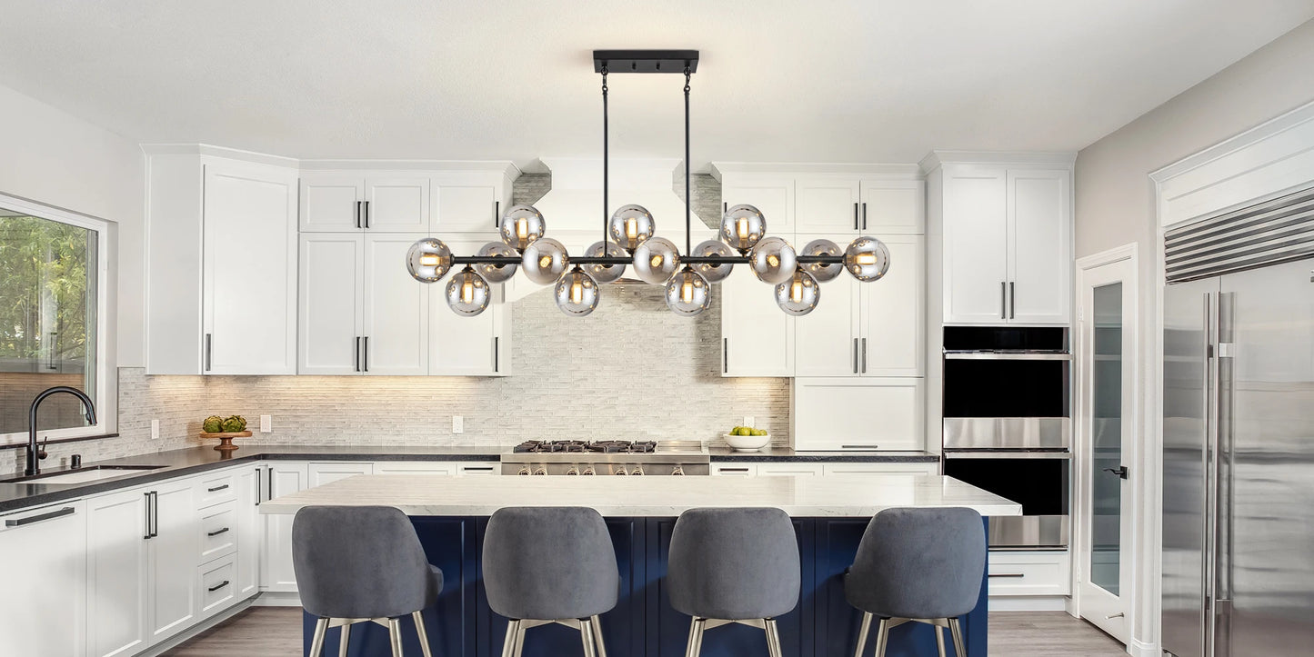 Mid Century Modern Chandelier 16-Lights Sputnik Chandelier 54in