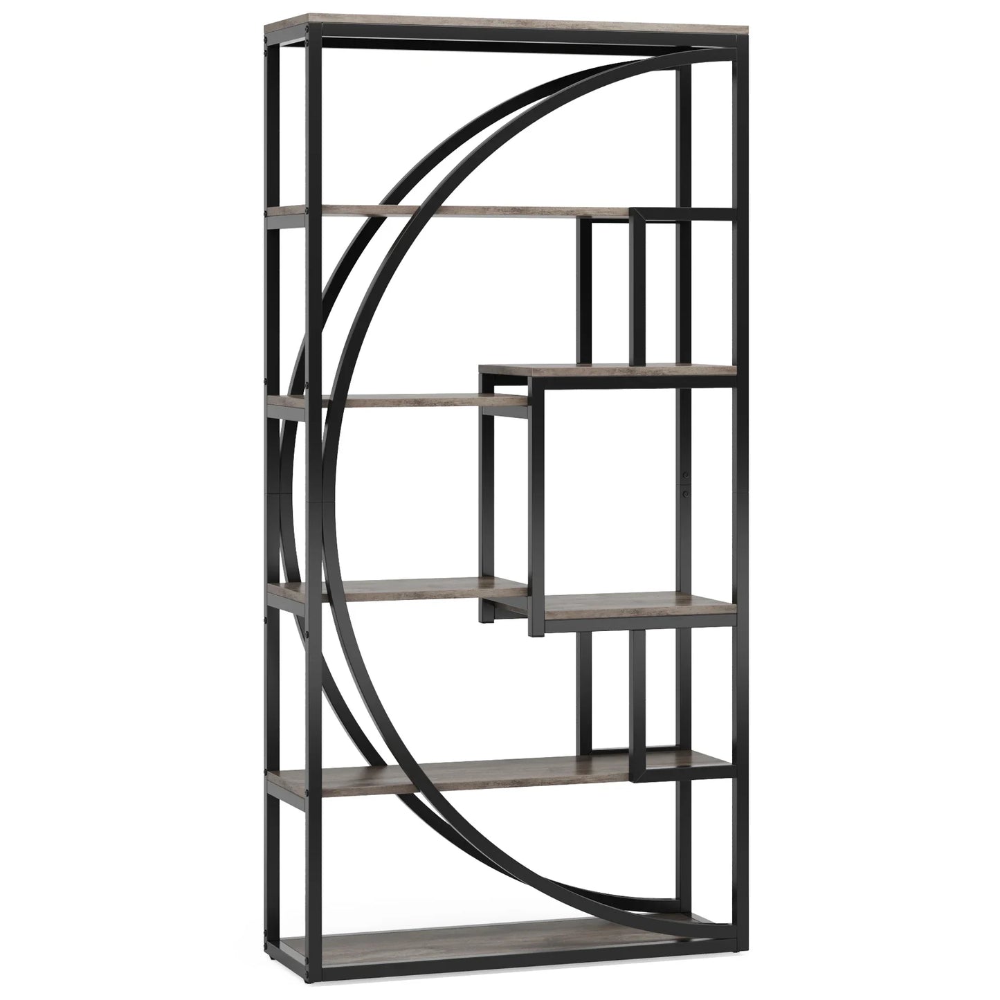 Tribesigns Bookshelf, Industrial 5-Tier Etagere Bookcase