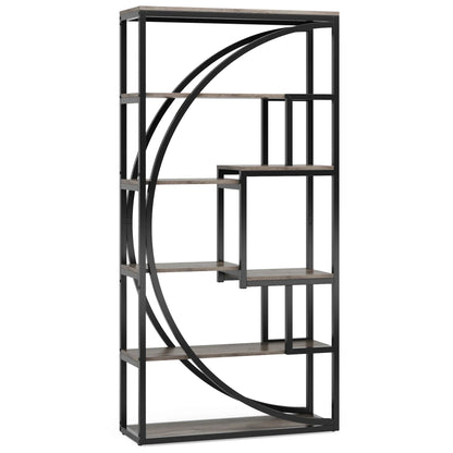 Tribesigns Bookshelf, Industrial 5-Tier Etagere Bookcase