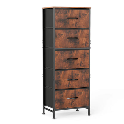 JHK 48IN Dresser For Bedroom With 5 Fabric Drawers and steel frame