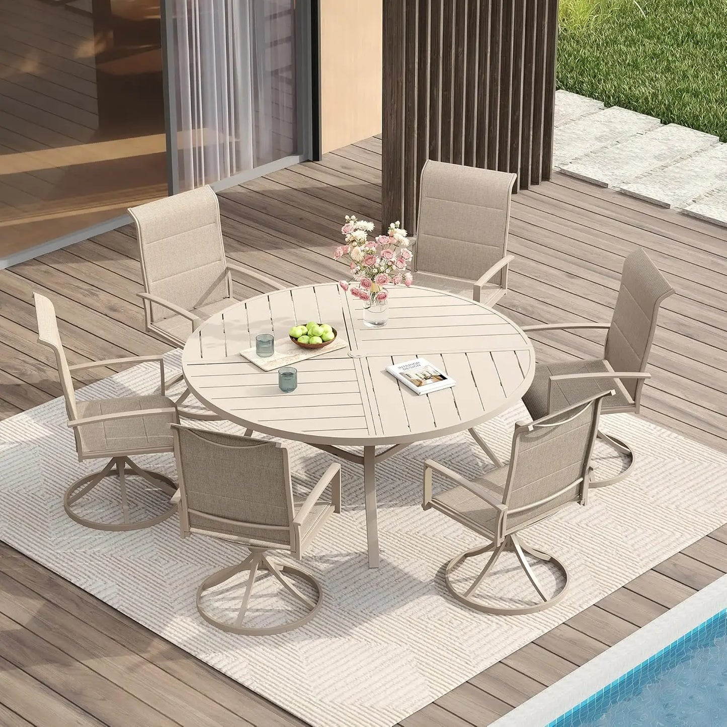 Patio Dining Set for 6