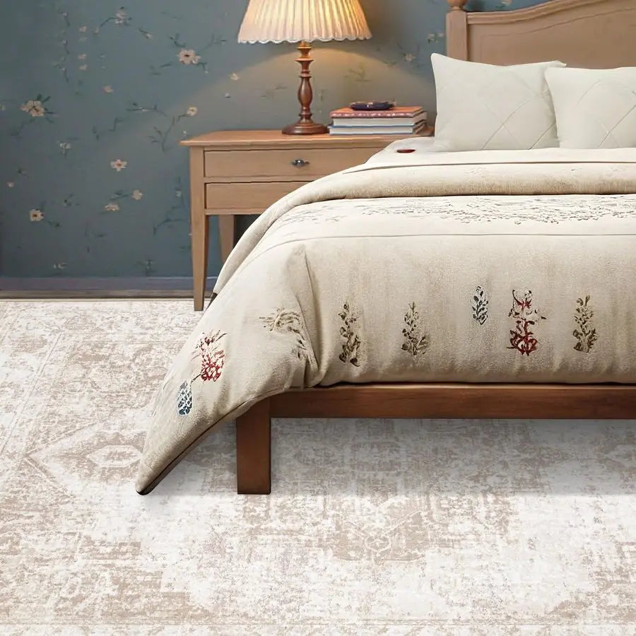 Rug 6x9 Vintage Rug Washable Indoor Medallion Rugs
