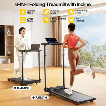Toputure TP7 Standing Desk Treadmill with Laptop Desk