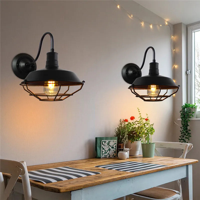 American Loft Sconce Gooseneck Wall Lights LED E27
