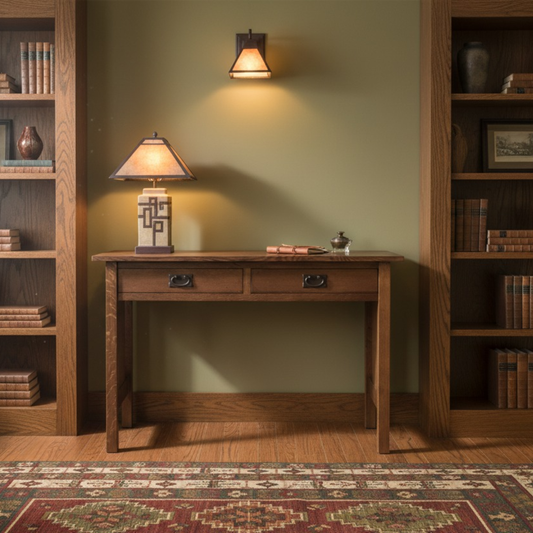 Mission / Arts and Crafts Solid Oak Writing Desk
