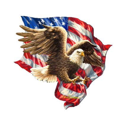 American Liberty Eagle Holiday Door Decor by D. Gelsinger - American Christmas Decor - 8461052H-1432
