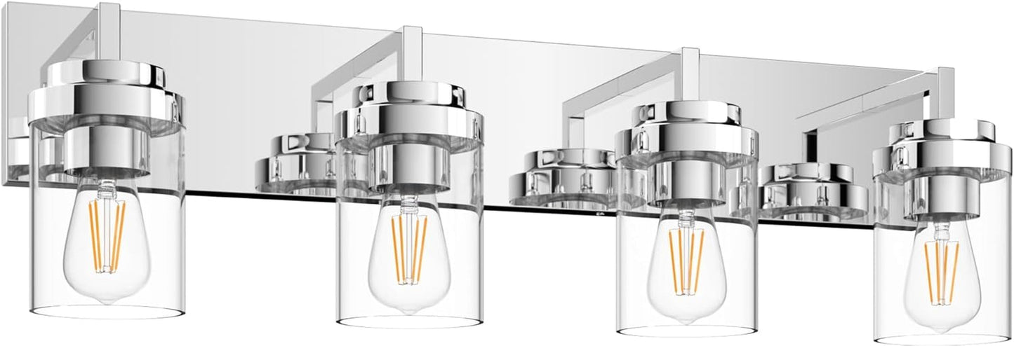Vanity Light with Clear Glass Shade