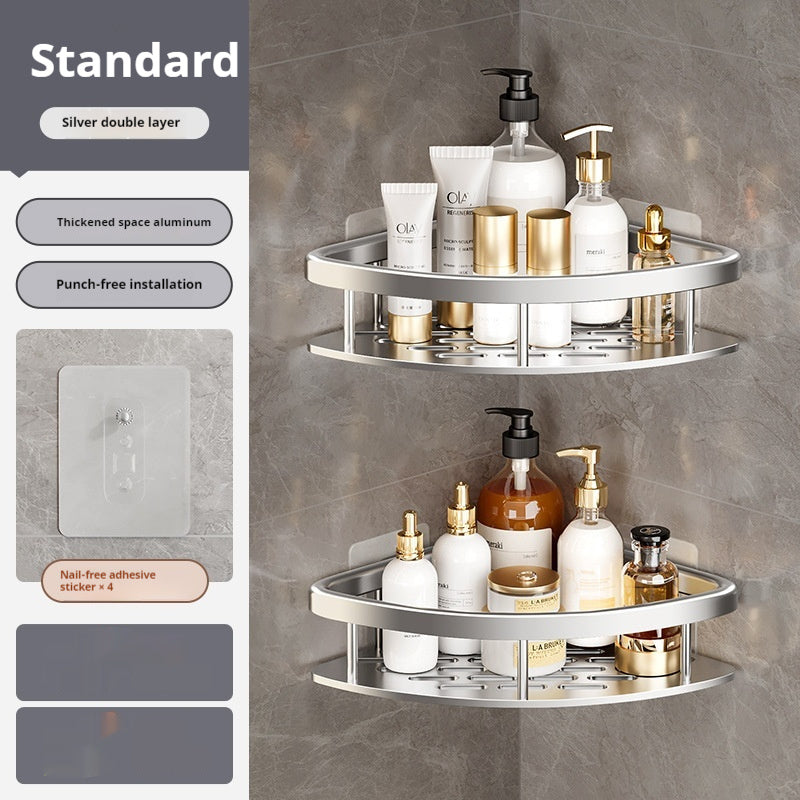 Anti-Rust Metal Steel Shower Rack-Large Capacity,Bathroom Organizing Shelves, Convenient Storage And Home Decoration