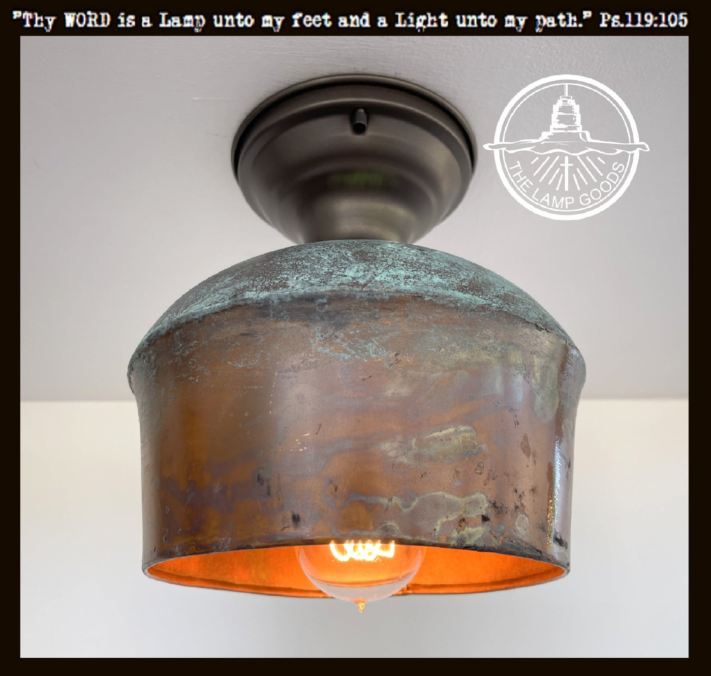 Handcrafted Copper Pendant Light | 8.5" | Farmhouse Kitchen Pendant