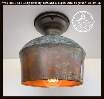 Handcrafted Copper Pendant Light | 8.5" | Farmhouse Kitchen Pendant