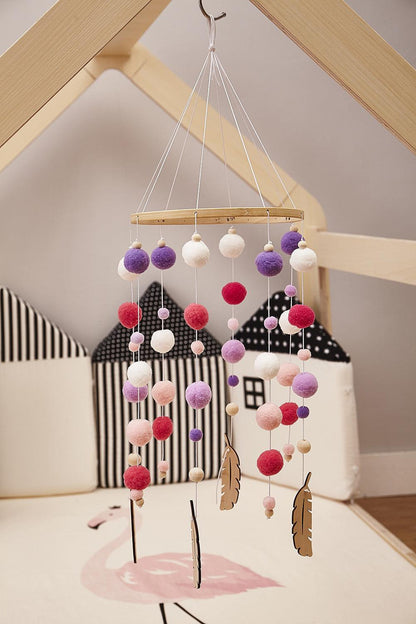 Dream Catcher Decoration Home Wind Chime Bed Bell Children's Girls Room Decor  Newborn Baby Bed Bell Dream Catcher String Pendant Kids Room Decoration Wooden Wind Chime Bed Bell Nursery Crib Bed Bell Baby Bedroom Ceiling Woven Beads Wind Chime