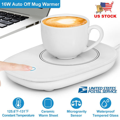Coffee Mug Warmer Cup Warmer Auto Shut Off Coffee Tea Milk Electric Heater Pad Office Home Desk Coffee Mug Warmer Electric Beverage Warmer Mat 125.6 /