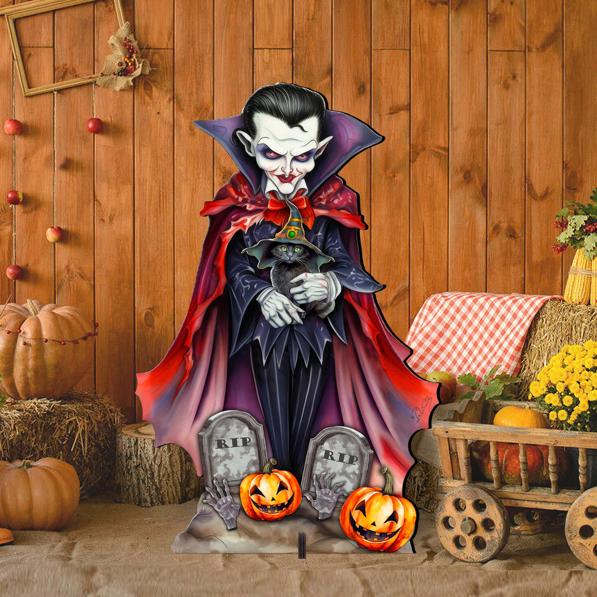 Dracula Freestanding Outdoor Yard Decor by G. Debrekht - Halloween Decor- 8652822F