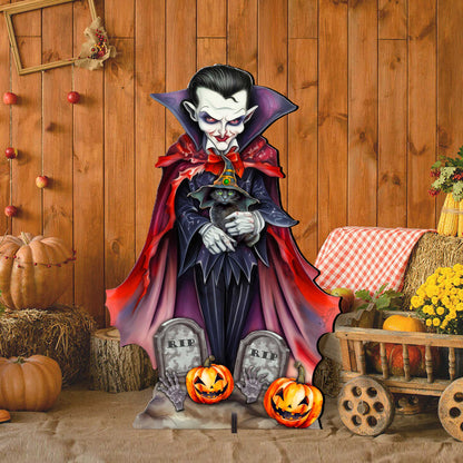 Dracula Freestanding Outdoor Yard Decor by G. Debrekht - Halloween Decor- 8652822F