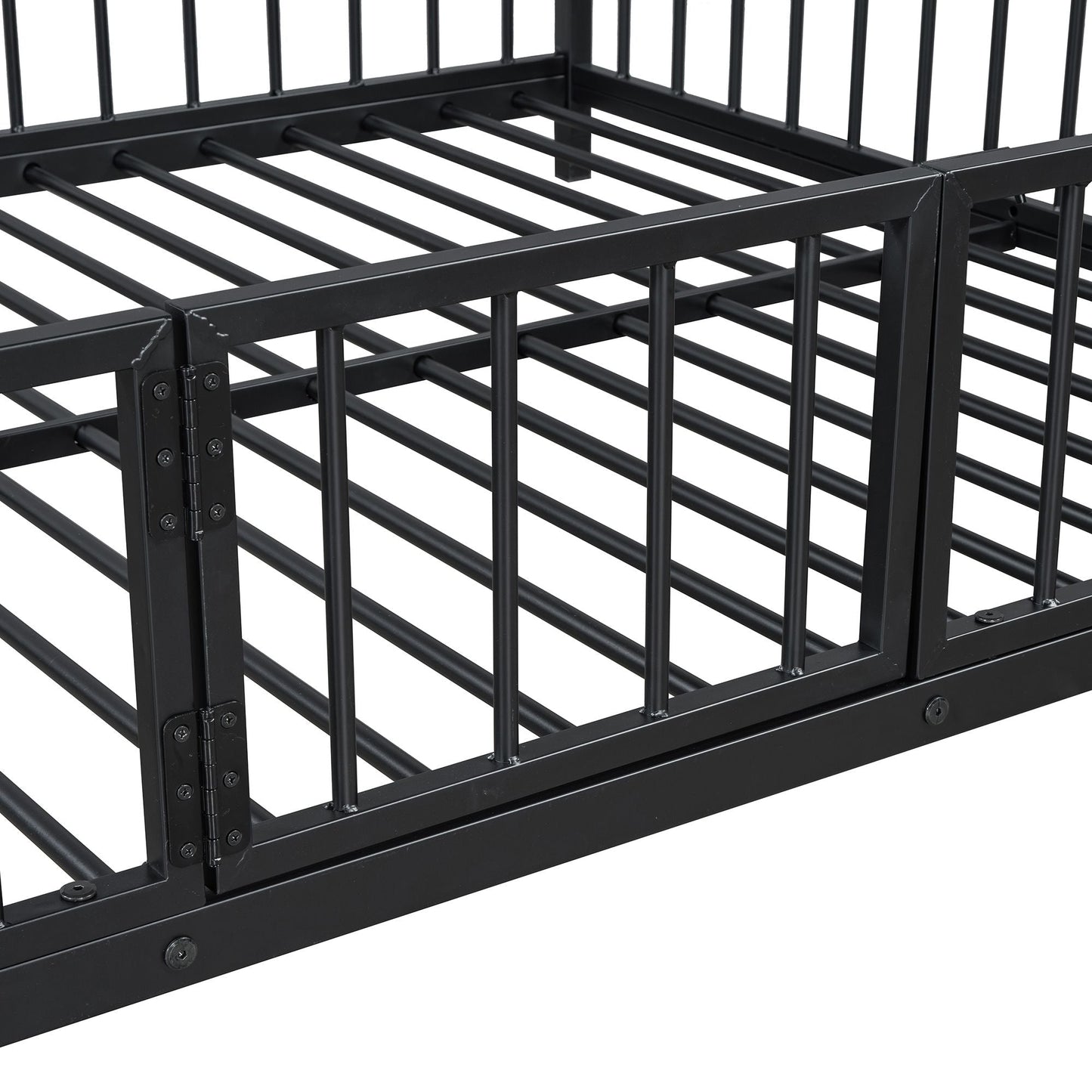 Full Over Full Wood Bunk Bed with Ladder and Guardrails | Just Better Bunk Beds