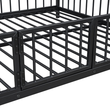 Full Over Full Wood Bunk Bed with Ladder and Guardrails | Just Better Bunk Beds