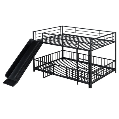 Full Over Full Wood Bunk Bed with Ladder and Guardrails | Just Better Bunk Beds