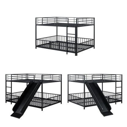 Full Over Full Wood Bunk Bed with Ladder and Guardrails | Just Better Bunk Beds