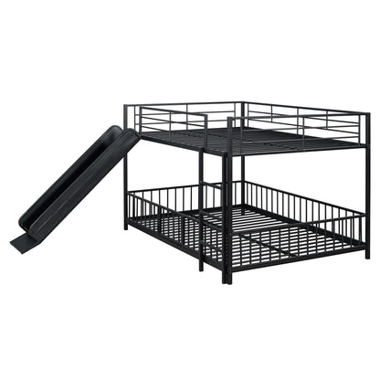 Full Over Full Wood Bunk Bed with Ladder and Guardrails | Just Better Bunk Beds
