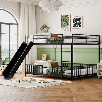 Full Over Full Wood Bunk Bed with Ladder and Guardrails | Just Better Bunk Beds