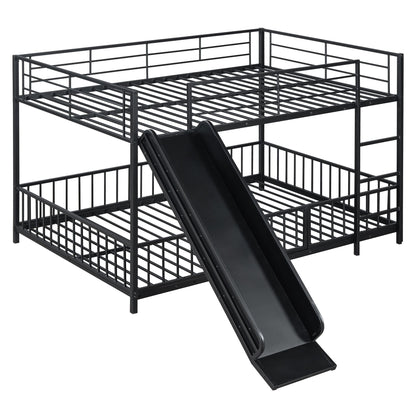 Full Over Full Wood Bunk Bed with Ladder and Guardrails | Just Better Bunk Beds
