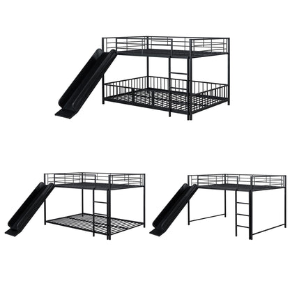 Full Over Full Wood Bunk Bed with Ladder and Guardrails | Just Better Bunk Beds