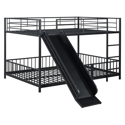 Full Over Full Wood Bunk Bed with Ladder and Guardrails | Just Better Bunk Beds