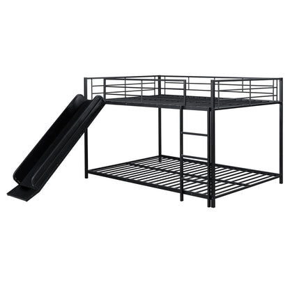 Full Over Full Wood Bunk Bed with Ladder and Guardrails | Just Better Bunk Beds