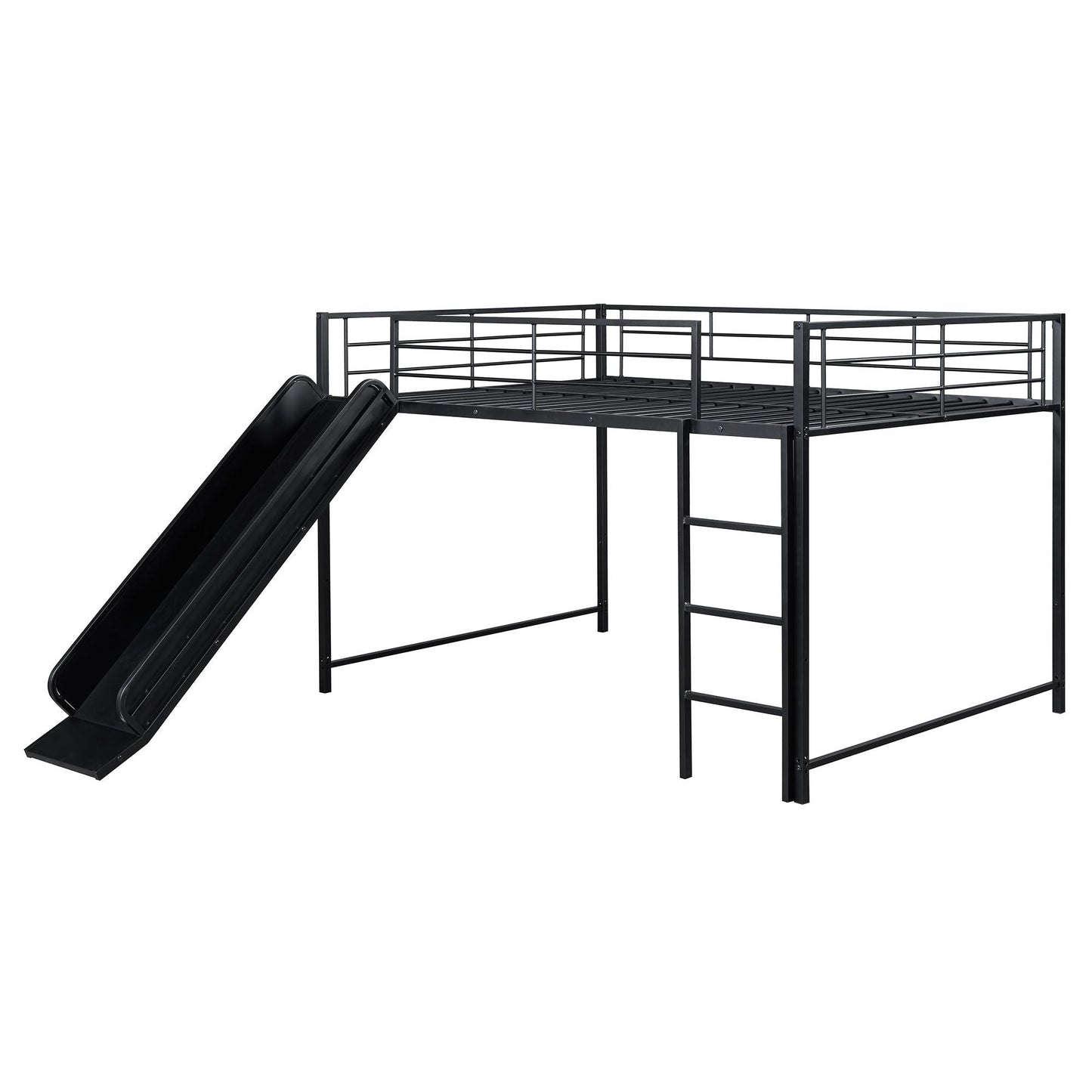 Full Over Full Wood Bunk Bed with Ladder and Guardrails | Just Better Bunk Beds