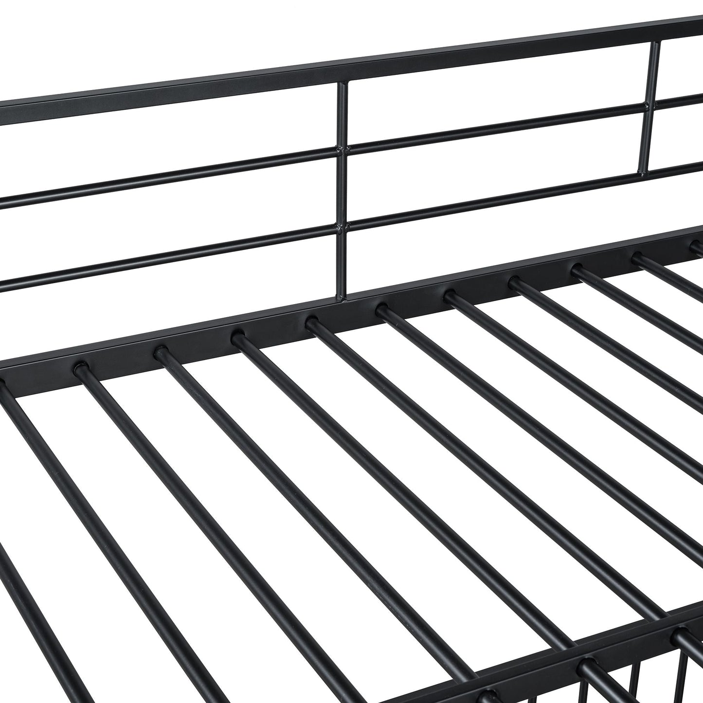 Full Over Full Wood Bunk Bed with Ladder and Guardrails | Just Better Bunk Beds
