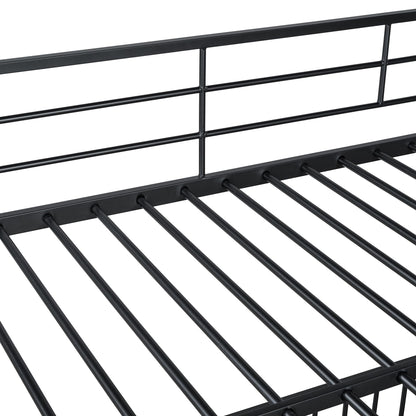 Full Over Full Wood Bunk Bed with Ladder and Guardrails | Just Better Bunk Beds