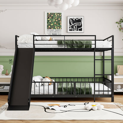 Full Over Full Wood Bunk Bed with Ladder and Guardrails | Just Better Bunk Beds