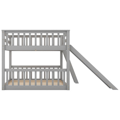 Full Over Full Wood Bunk Bed with Ladder and Guardrails | Just Better Bunk Beds