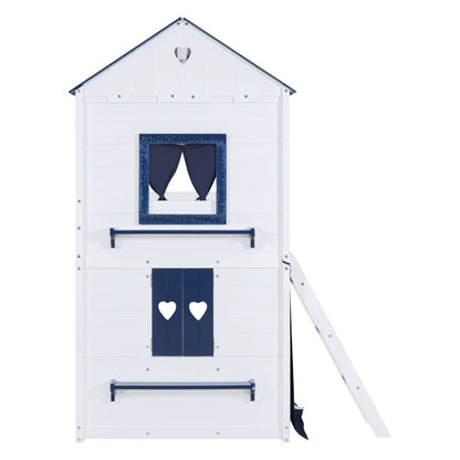 Twin Over Twin Wood Bunk Bed for Kids with Ladder and Guardrails | Just Better Bunk Beds