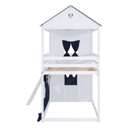 Twin Over Twin Wood Bunk Bed for Kids with Ladder and Guardrails | Just Better Bunk Beds
