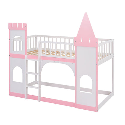 Twin Over Twin Wood Bunk Bed for Kids with Ladder and Guardrails | Just Better Bunk Beds