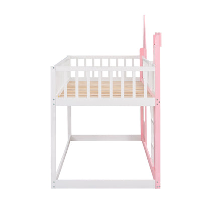 Twin Over Twin Wood Bunk Bed for Kids with Ladder and Guardrails | Just Better Bunk Beds