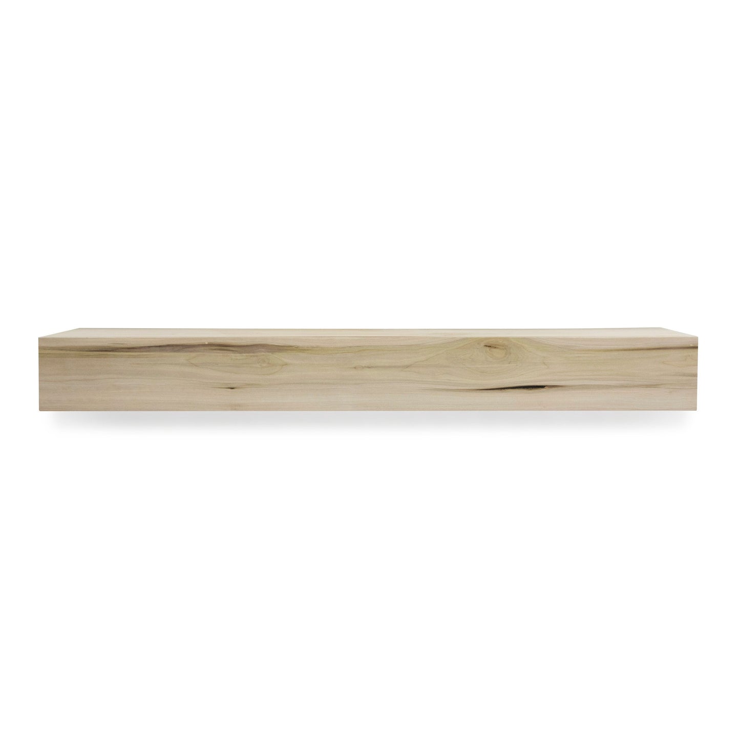 Farmhouse Poplar Wood Floating Fireplace Mantel