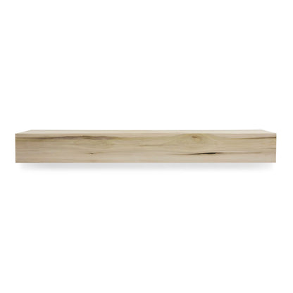 Farmhouse Poplar Wood Floating Fireplace Mantel