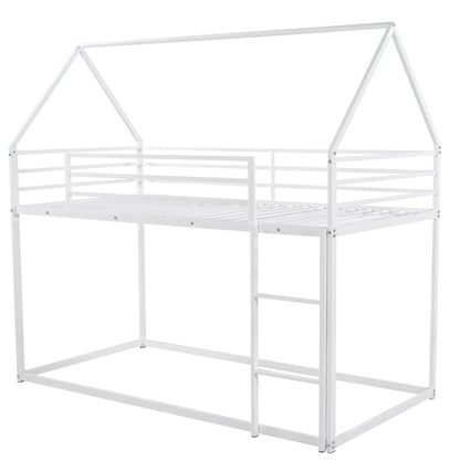 Twin Over Twin Metal Bunk Bed for Kids, ASTM Certified with Guardrails | Just Better Bunk Beds