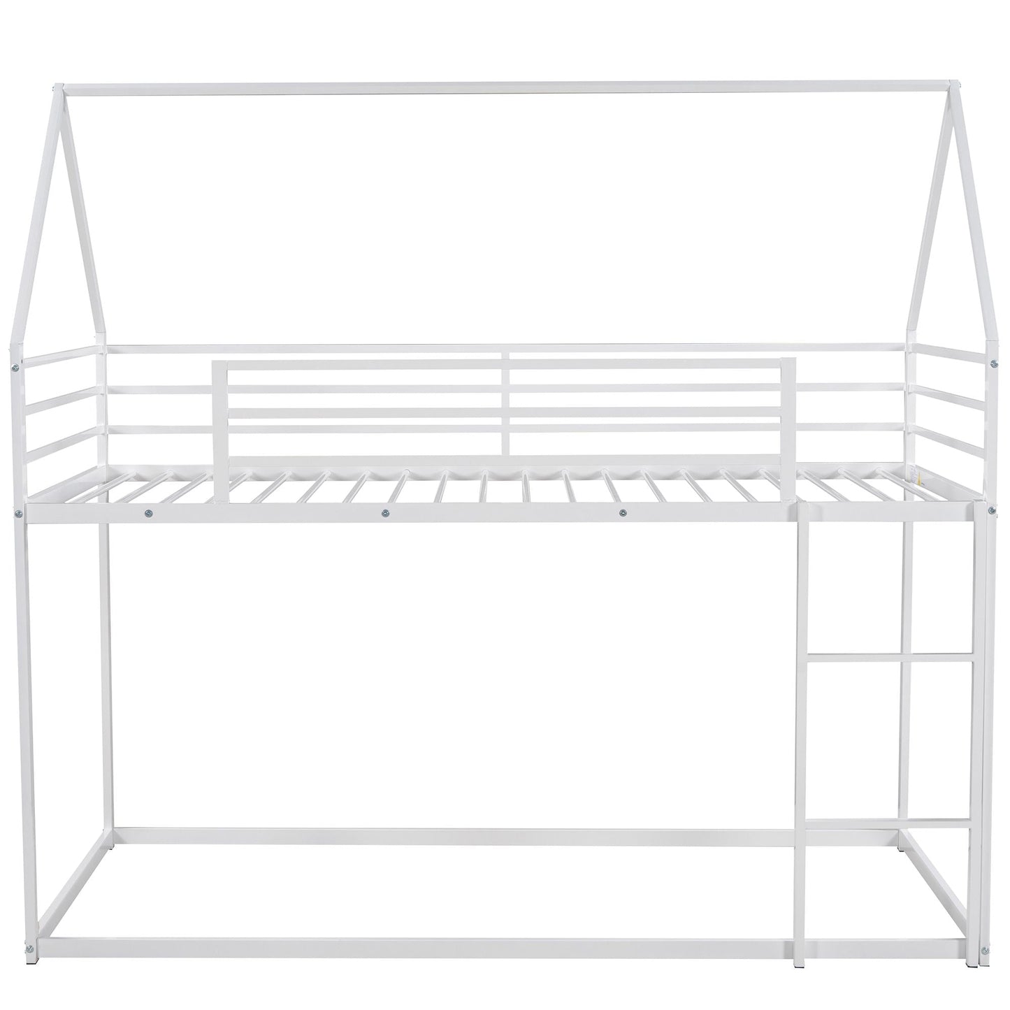 Twin Over Twin Metal Bunk Bed for Kids, ASTM Certified with Guardrails | Just Better Bunk Beds