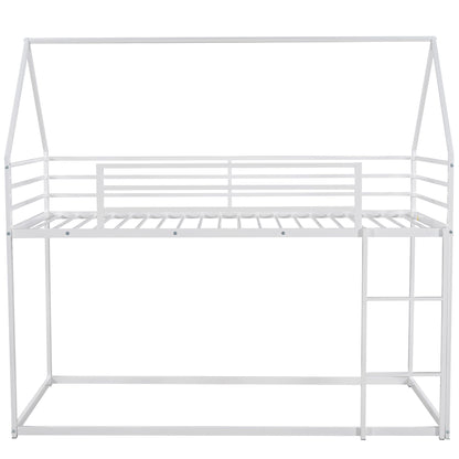 Twin Over Twin Metal Bunk Bed for Kids, ASTM Certified with Guardrails | Just Better Bunk Beds