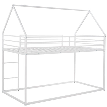 Twin Over Twin Metal Bunk Bed for Kids, ASTM Certified with Guardrails | Just Better Bunk Beds