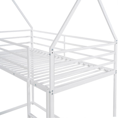 Twin Over Twin Metal Bunk Bed for Kids, ASTM Certified with Guardrails | Just Better Bunk Beds