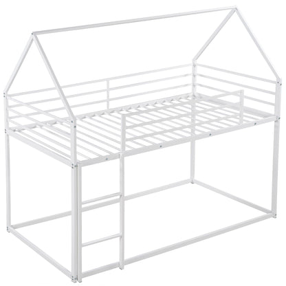 Twin Over Twin Metal Bunk Bed for Kids, ASTM Certified with Guardrails | Just Better Bunk Beds